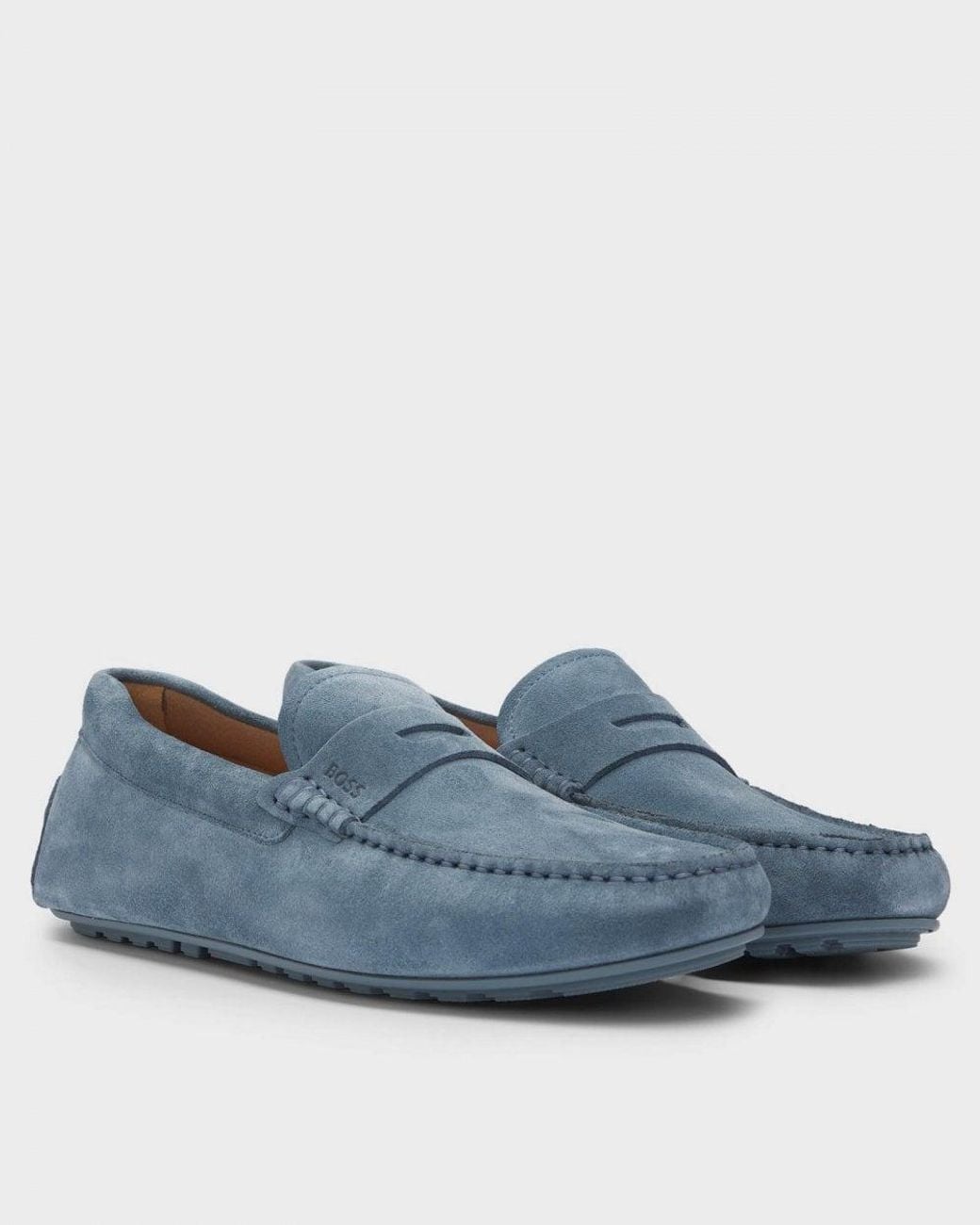 Boss Blue Noel Suede Driving Moccasins for men