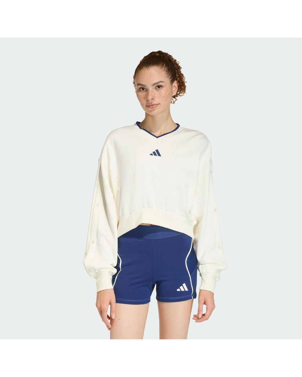 Adidas White Stadium Crew Sweatshirt