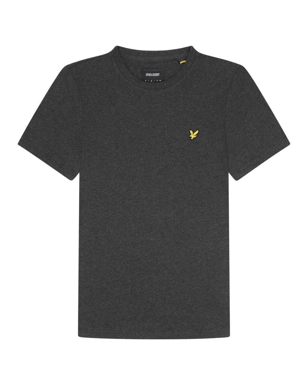 Lyle & Scott Black Branded Chest Logo Marl T-Shirt for men