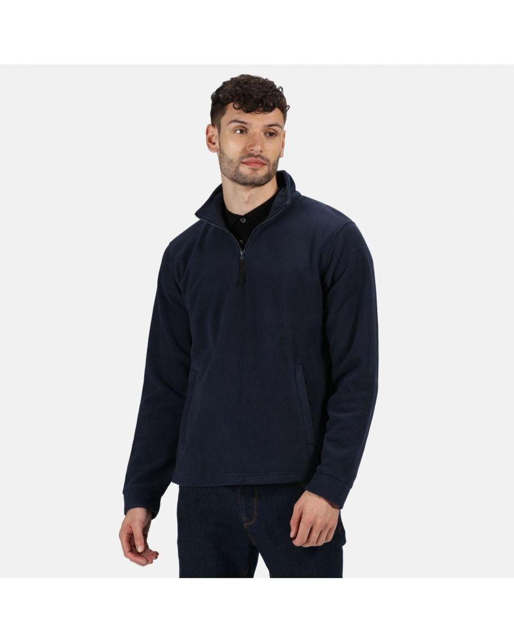 Regatta Blue Great Outdoors Thor Overhead Half Zip Anti-Pill Fleece Sweater (170 Gsm) for men