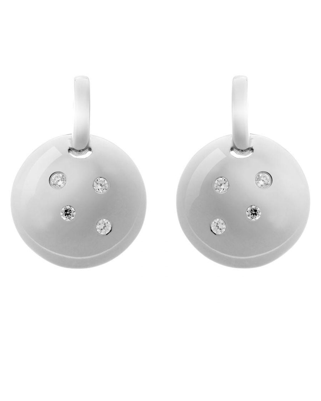 Orphelia Metallic 'Linn' 925 Sterling Set: Chain-Pendant + Earrings