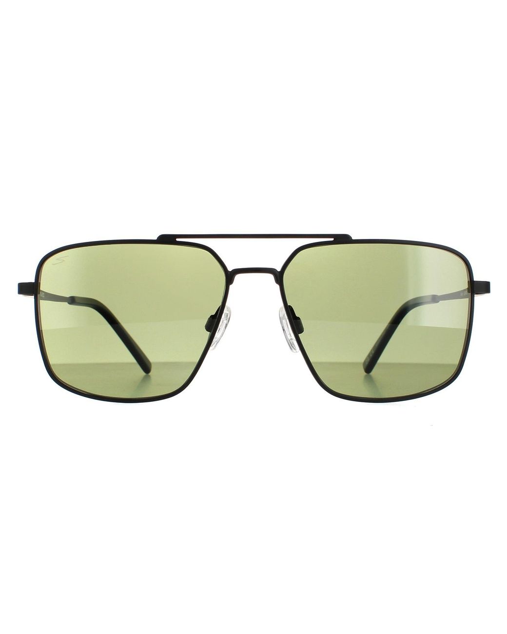 Serengeti Green Aviator Matte Saturn Polarized 555Nm Aitkin Metal (Archived) for men