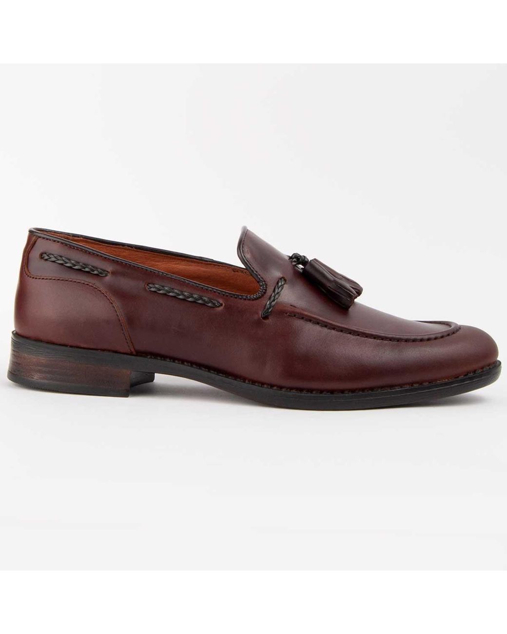 Purapiel Red Moccasin Moretto3 Leather for men