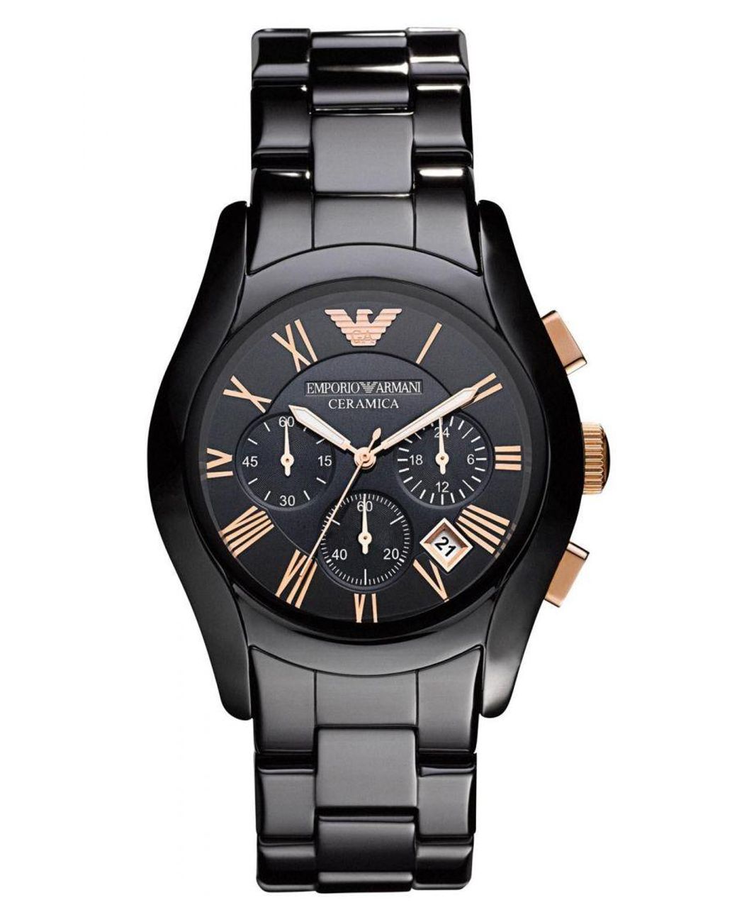 Emporio Armani Ceramic Chronograph Watch Ar1410 in Grey for Men Lyst UK