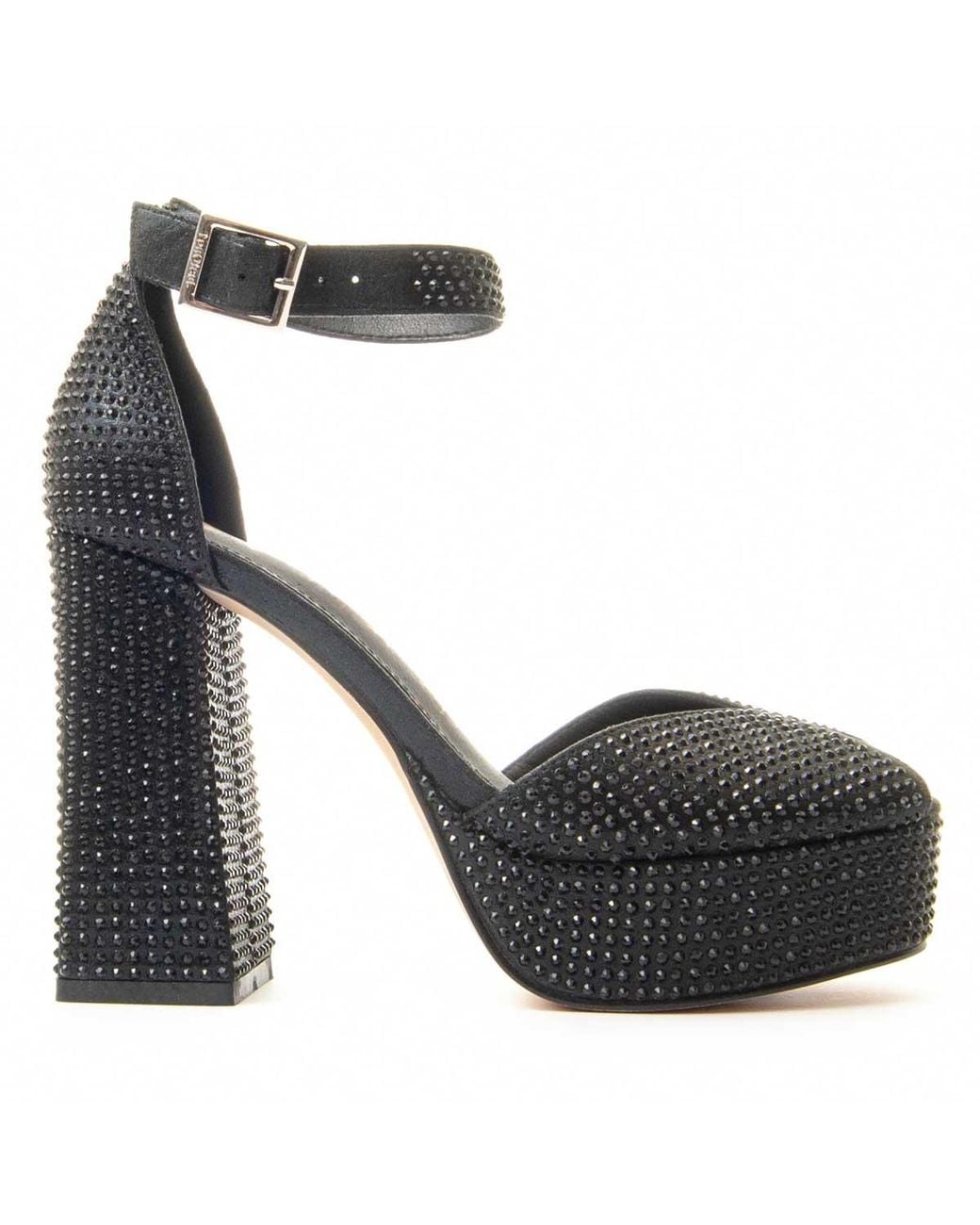 Montevita Black Heeled Shoe Sandant