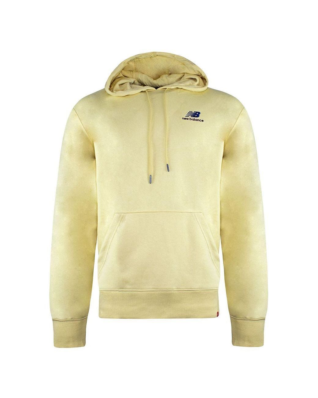 New Balance Yellow Long Sleeve Essentials Embroidered Hoodie Mt11550 Psw Cotton for men