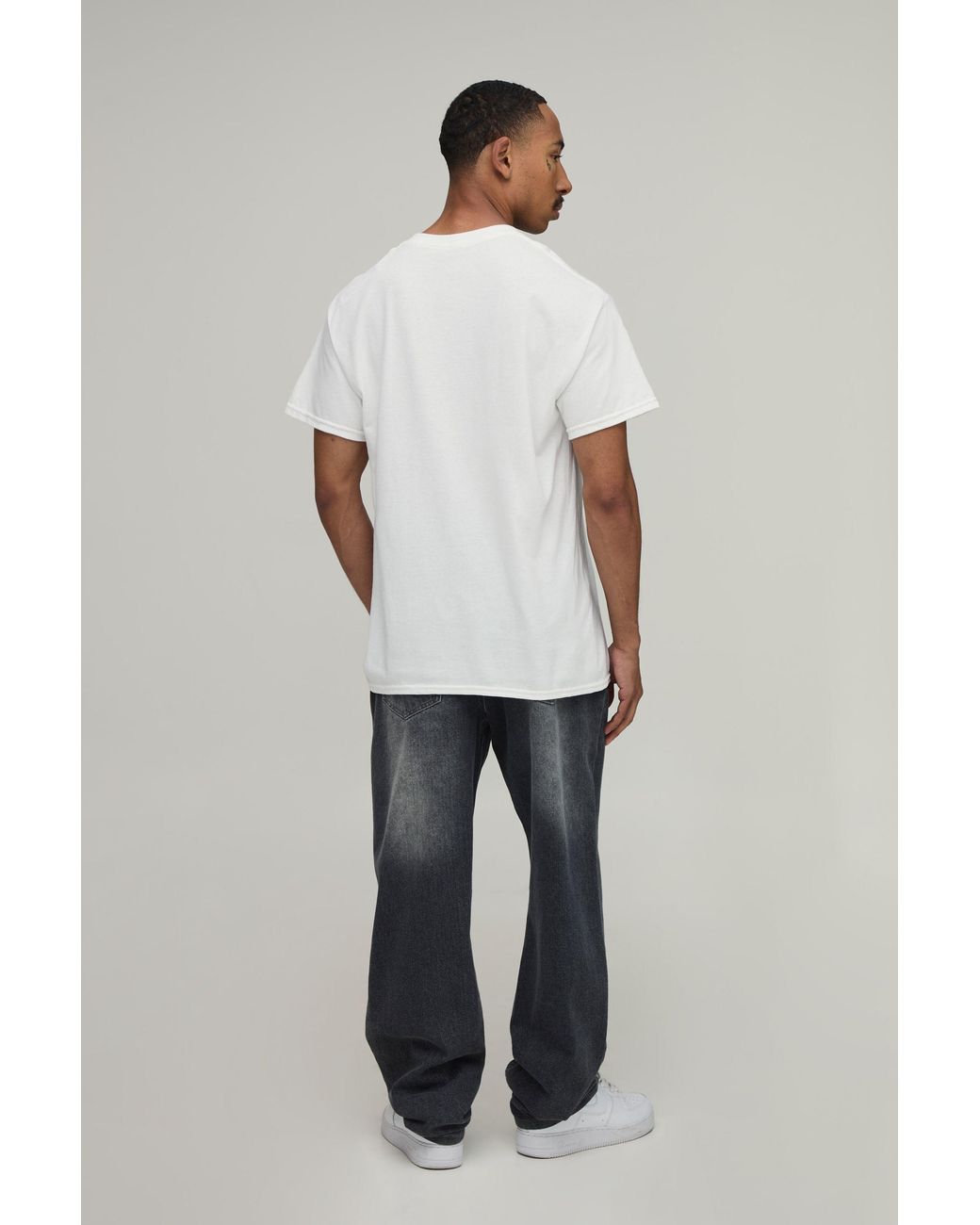 BoohooMAN Gray Oversized Spiderman License Print T-Shirt for men