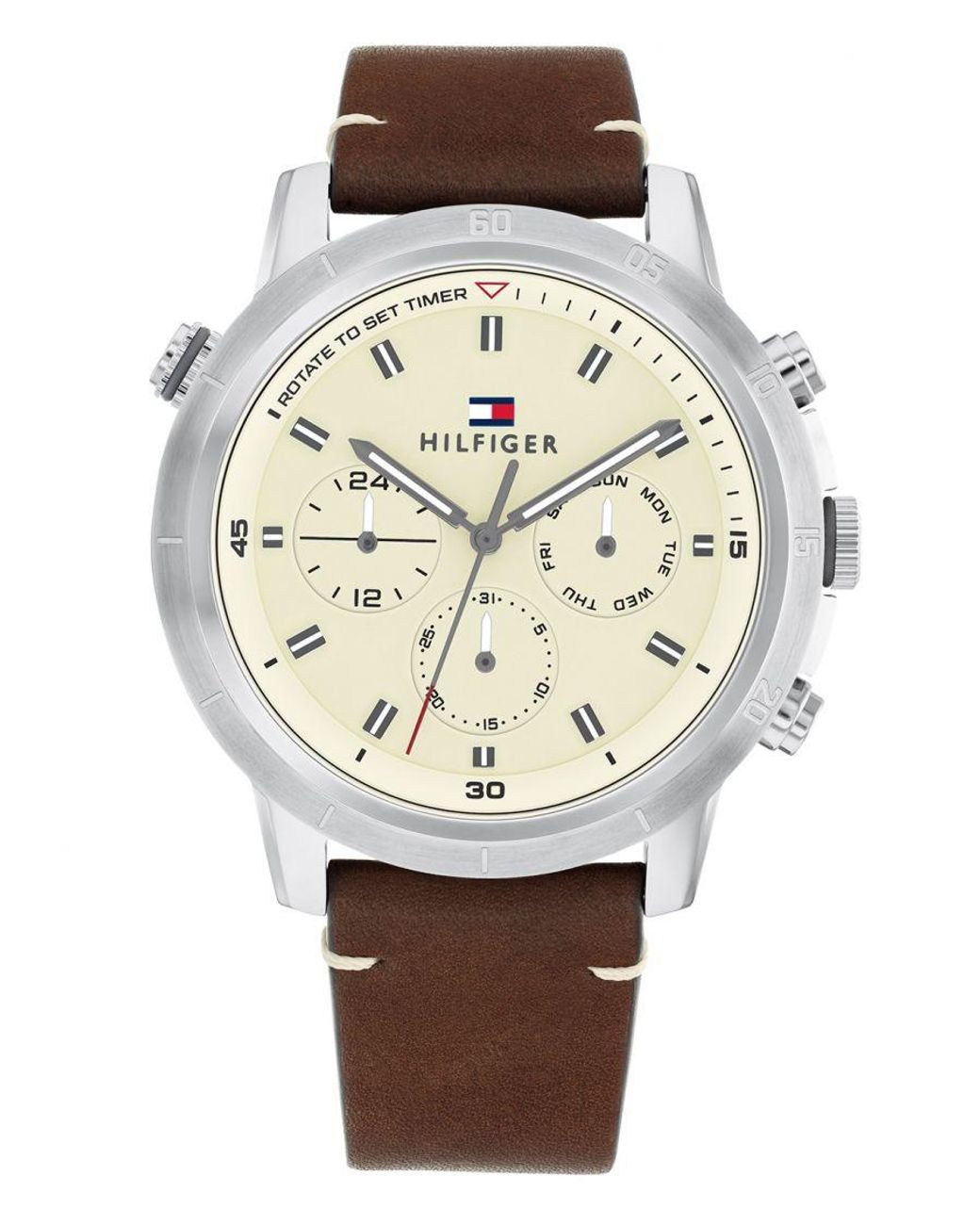 Tommy Hilfiger Troy Watch 1792102 Leather (Archived) in Metallic for ...