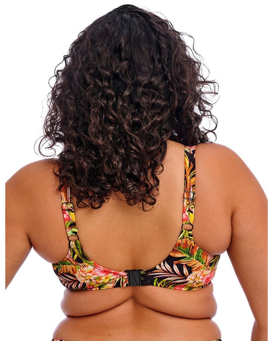 Elomi Black 802302 Tiger Valley Plunge Bikini Top