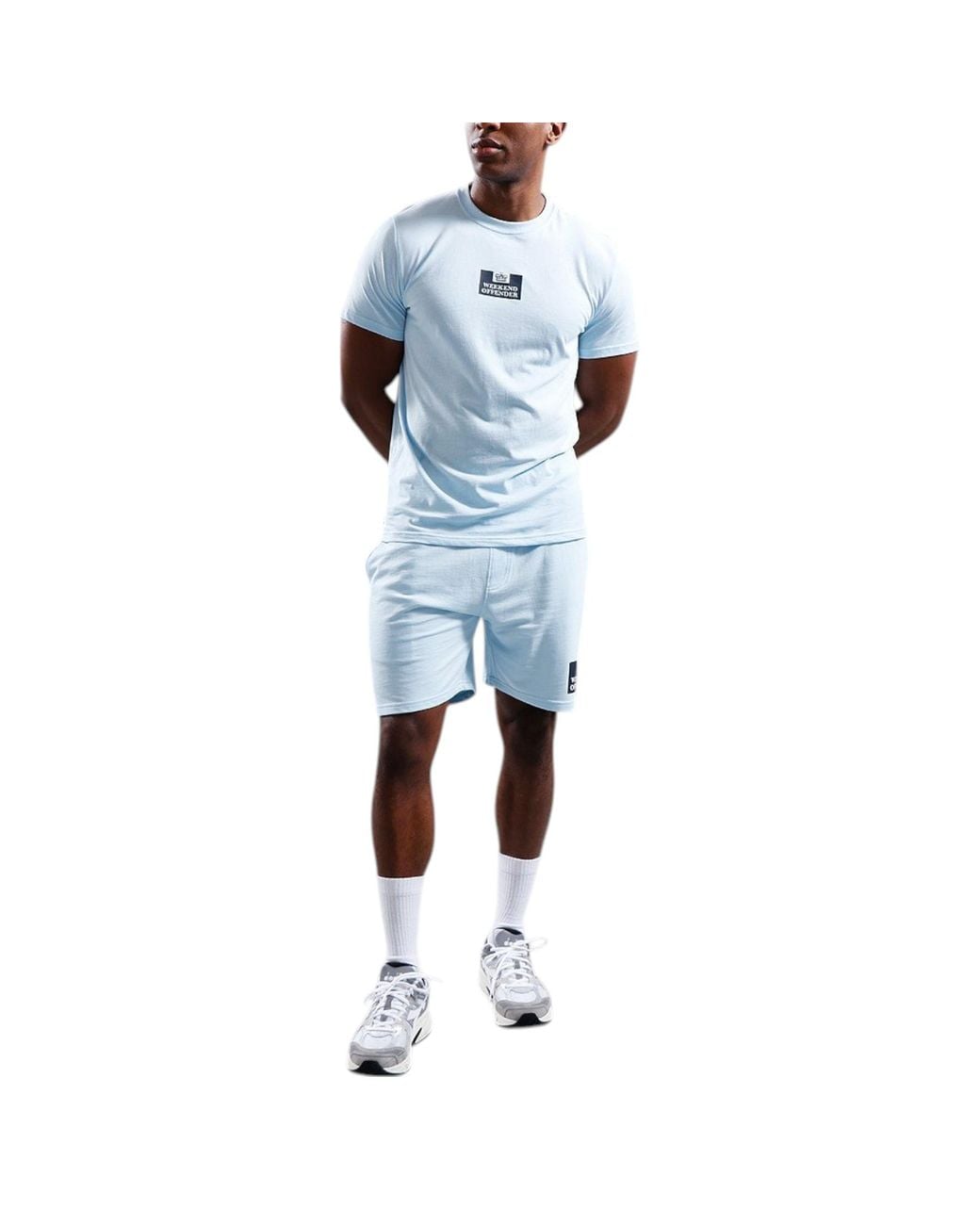 Weekend Offender Blue Shorts Elasticated Summer Casual Cotton New Half Pants for men