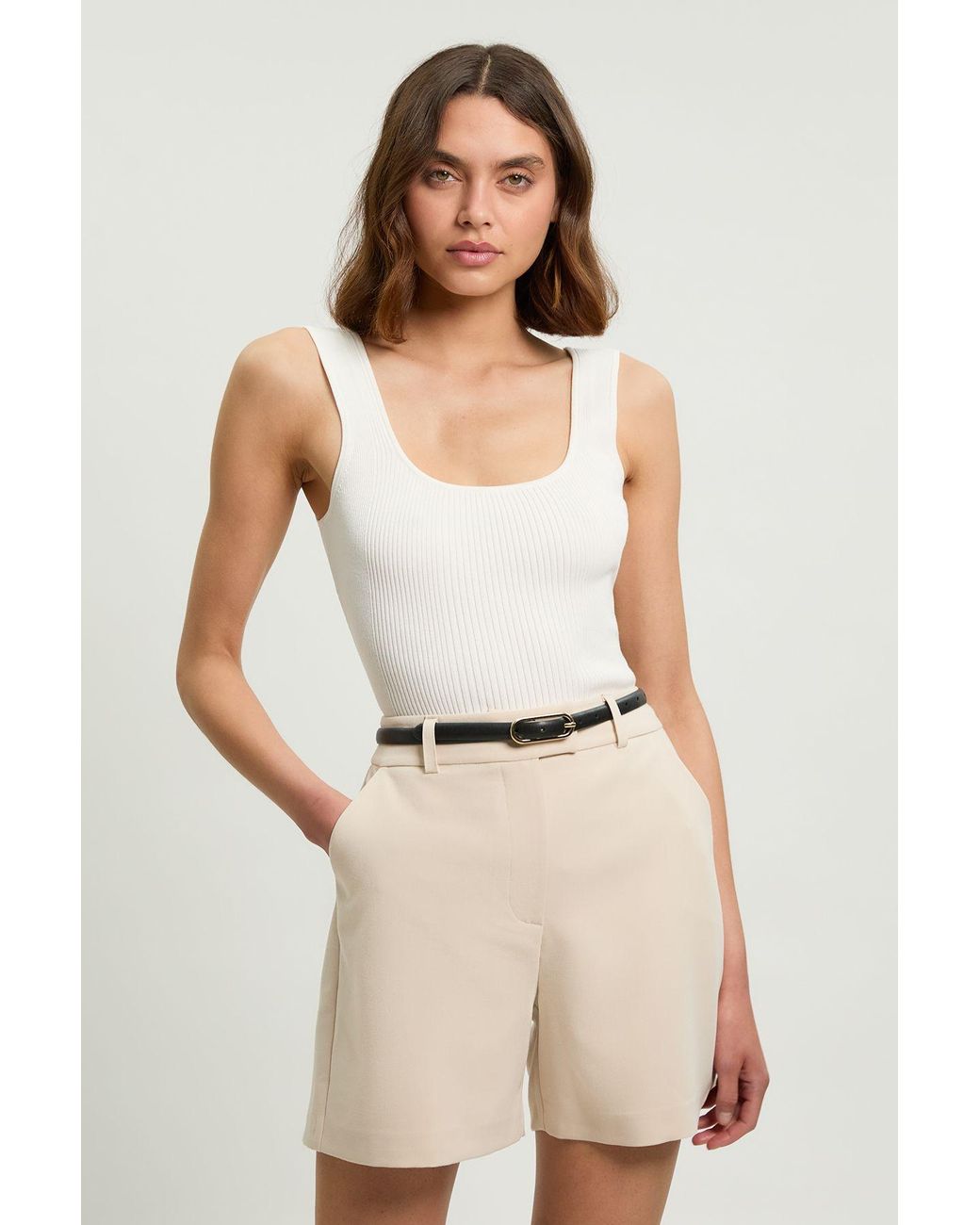 Karen Millen Natural Tailored City Short