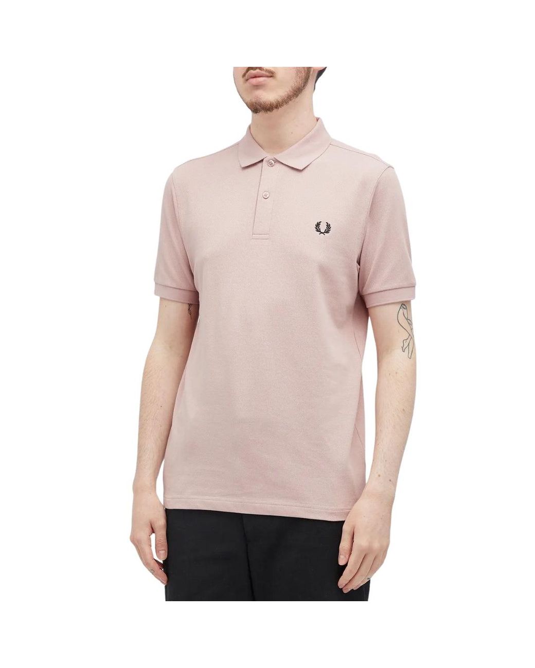 Fred Perry Pink Classic Dusty Rose Polo Shirt Cotton for men