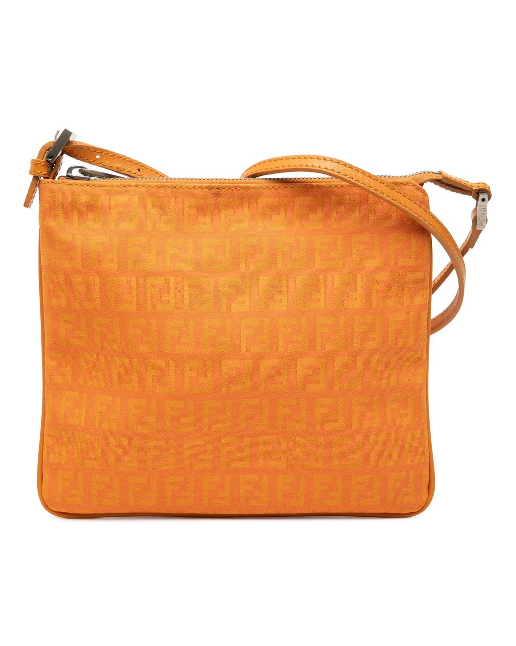 Fendi Orange Pre-Owned Zucchino Canvas Crossbody