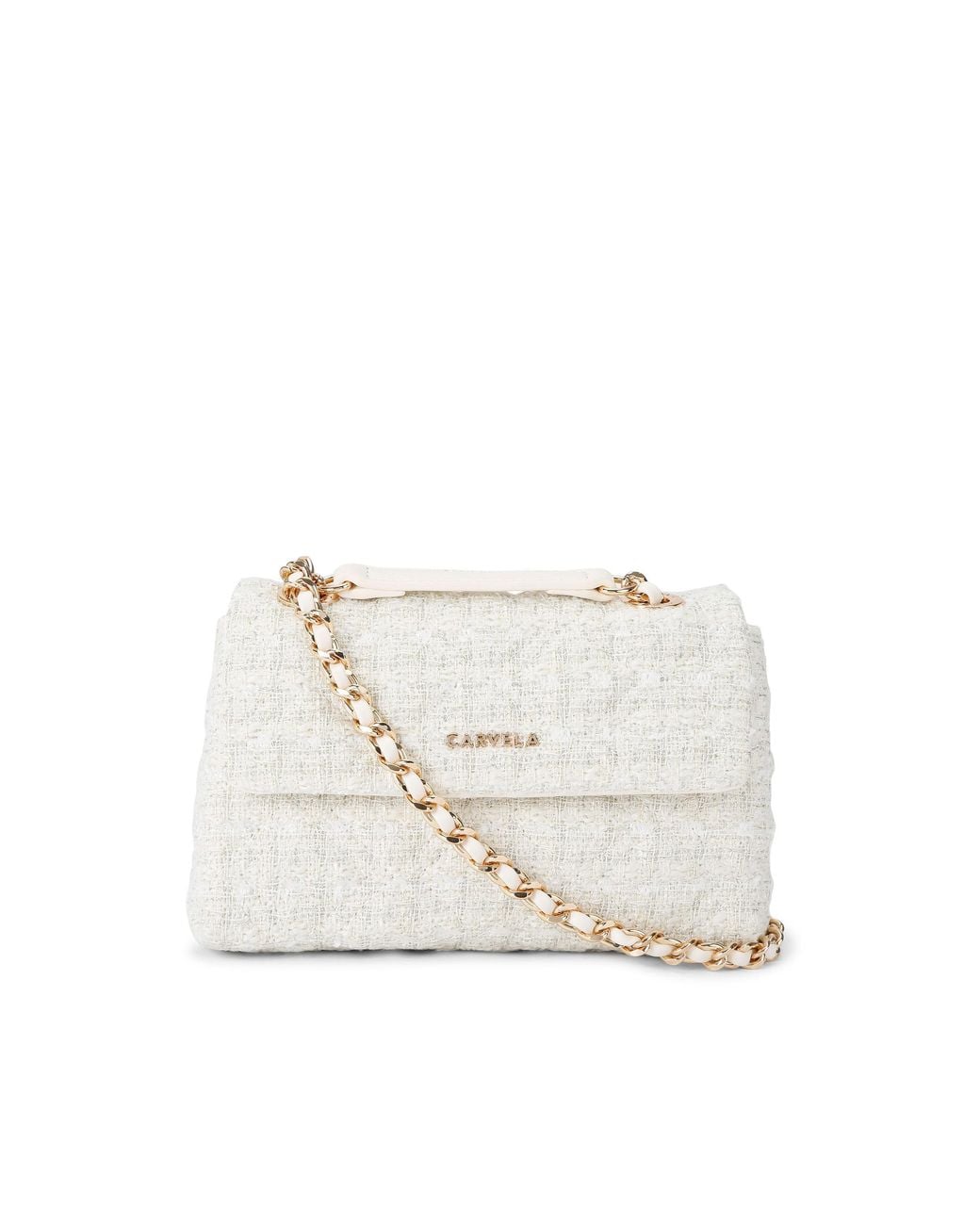 Carvela Kurt Geiger White Rosa Chain Shoulder Bag