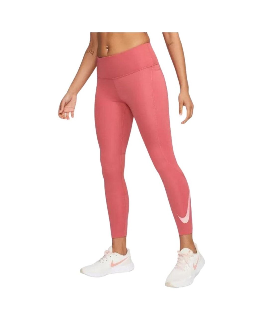 Nike Red Dri-Fit 7/8 Mid Rise Running Leggings
