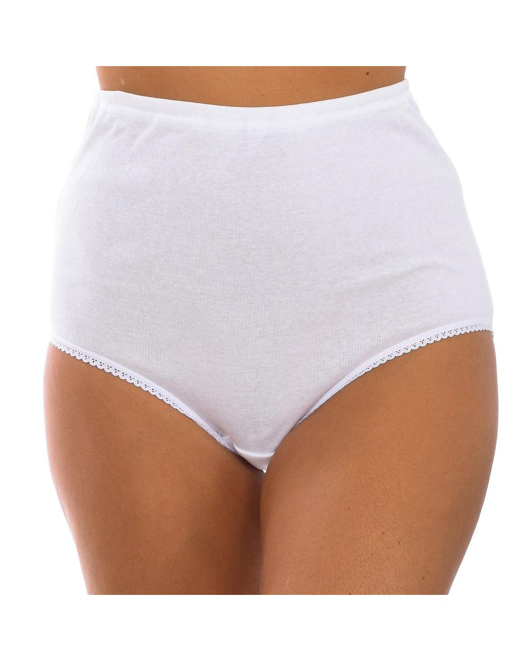 Playtex Damen-Höschen Aus Baumwolle Mit Klassischem, Unsichtbarem Effekt Und Ultraflacher Taille P01Bm in het White