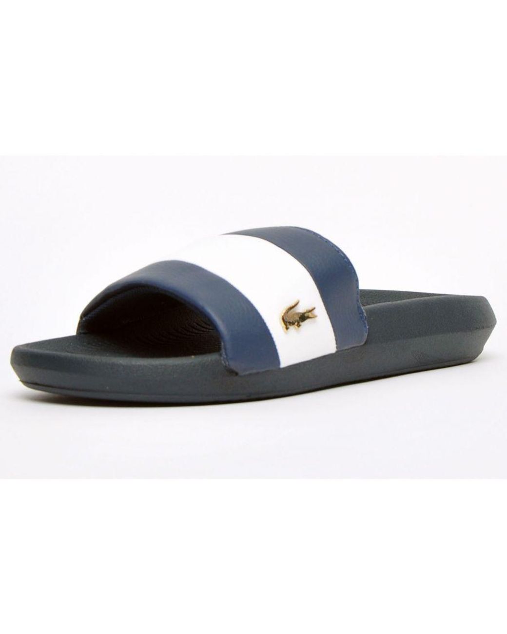 Lacoste Blue Croco Slide 120 3 Synthetic Flip-Flops 39Cfa0036 092