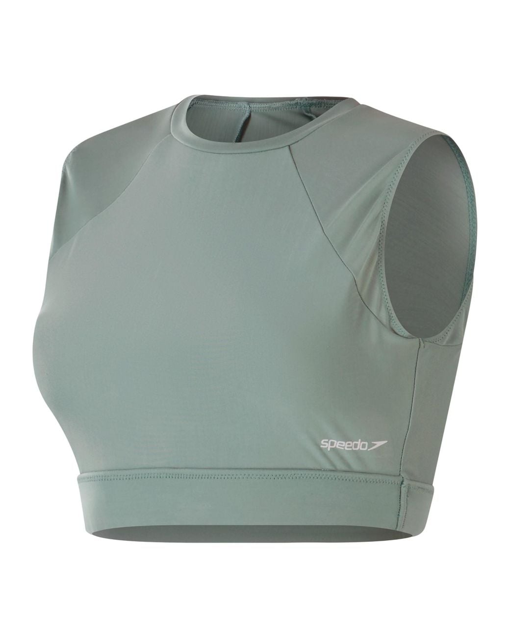 Speedo Green Ladies Mesh Crop Top