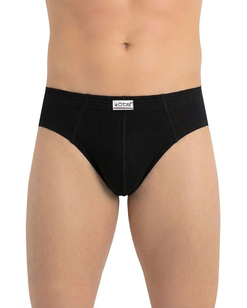 Öts Black Cotton Briefs for men