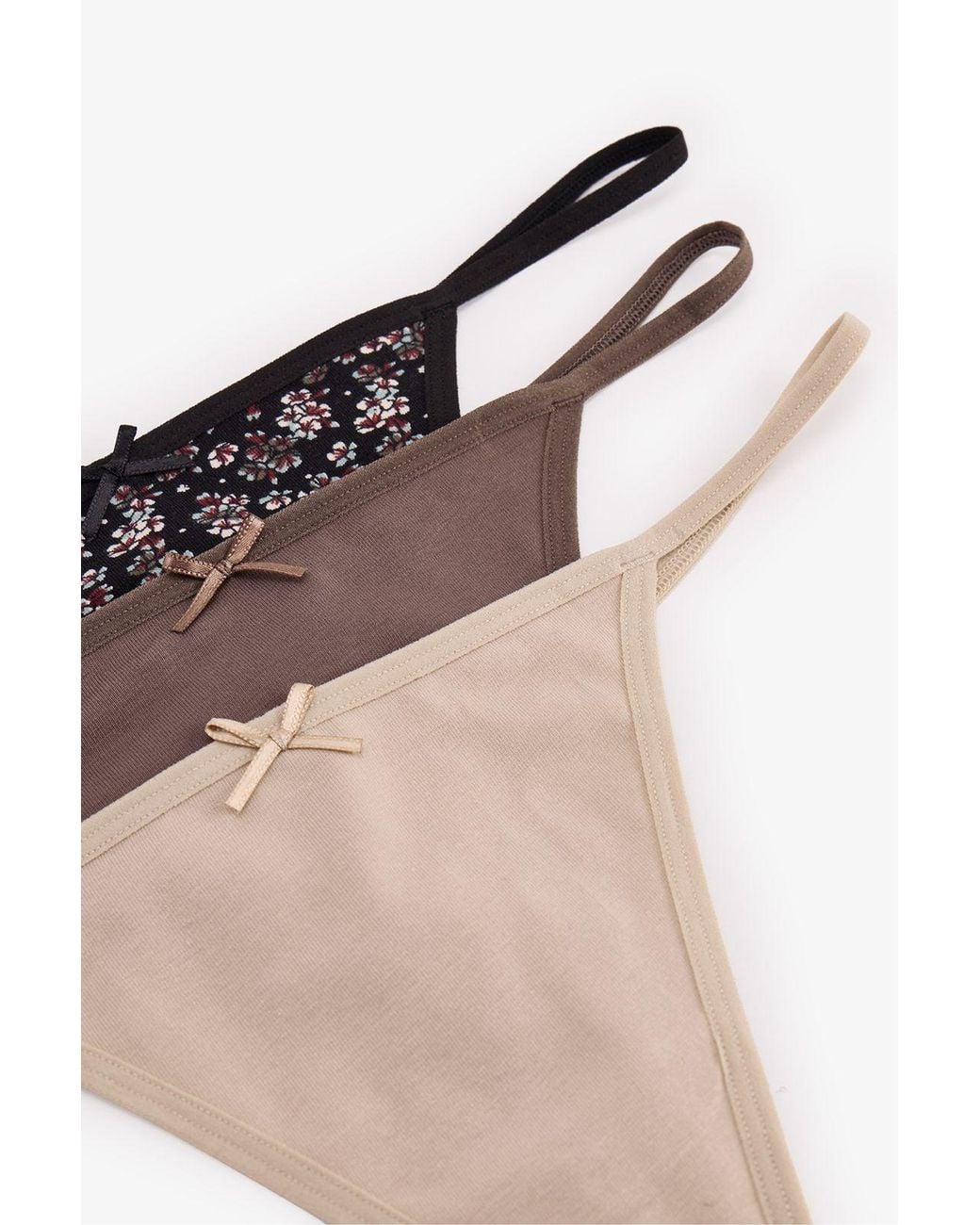 Penti Black Frosty Morning Floral Thong