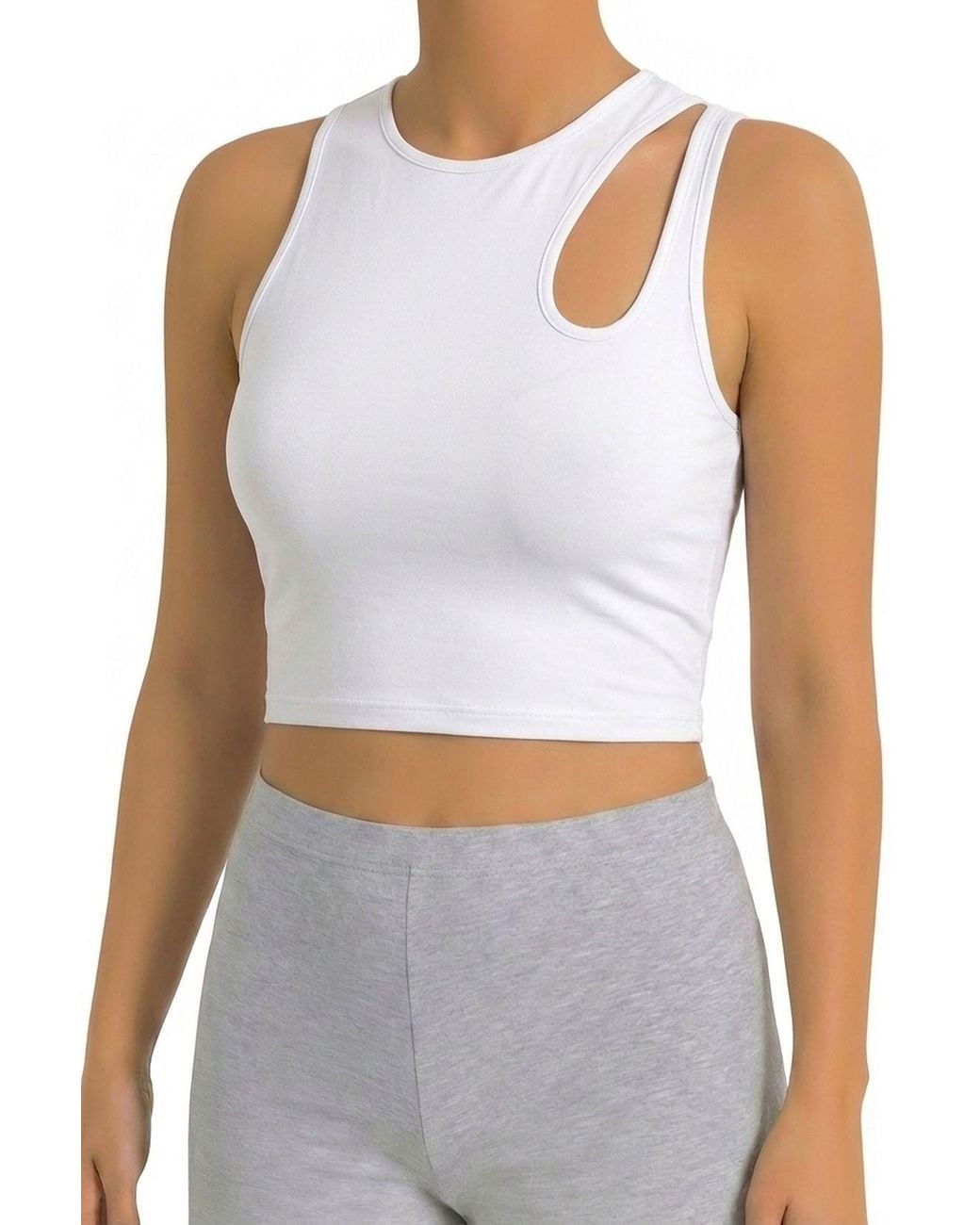 Öts White Cotton Bralette