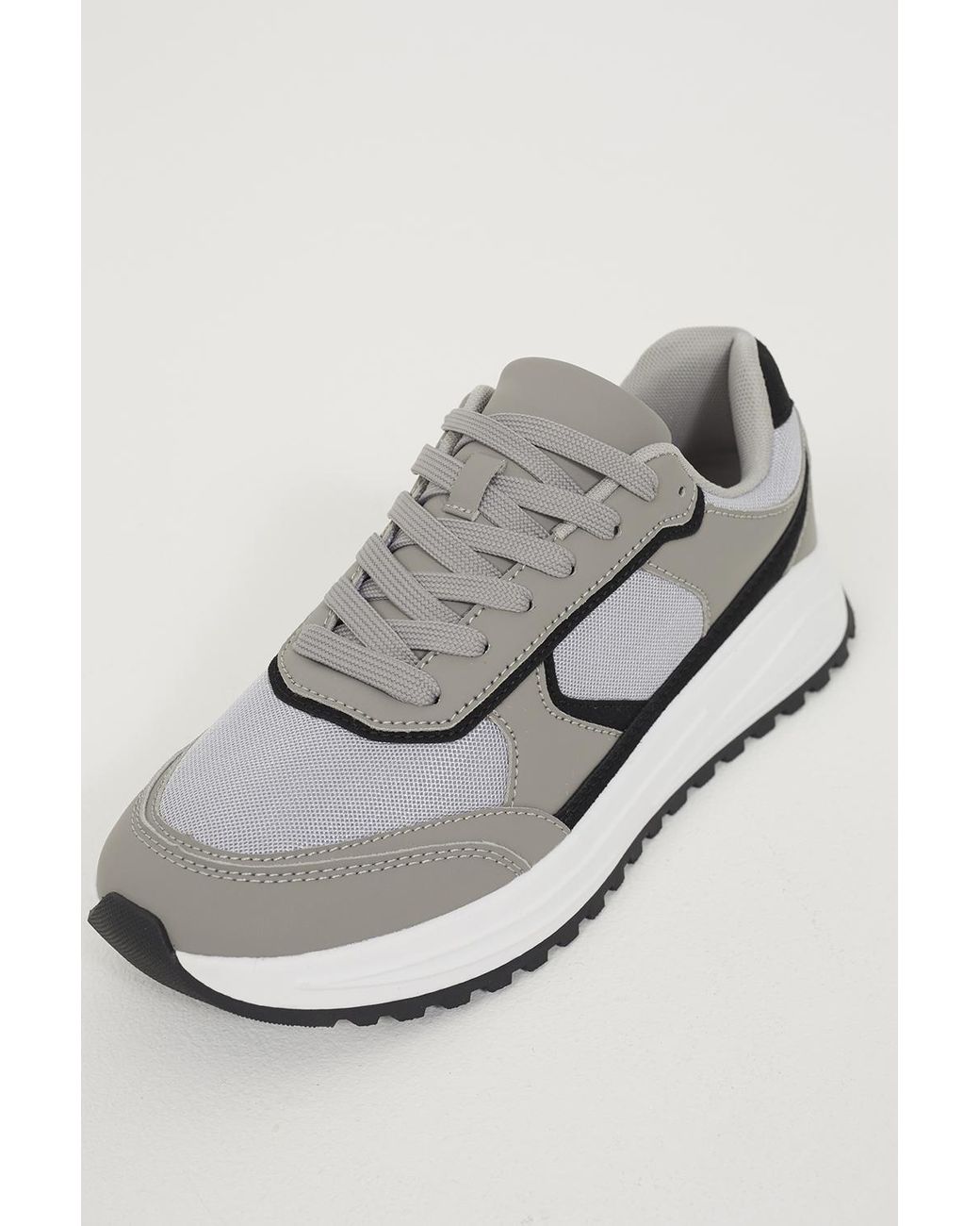 Brave Soul Gray Lace Up Trainers for men
