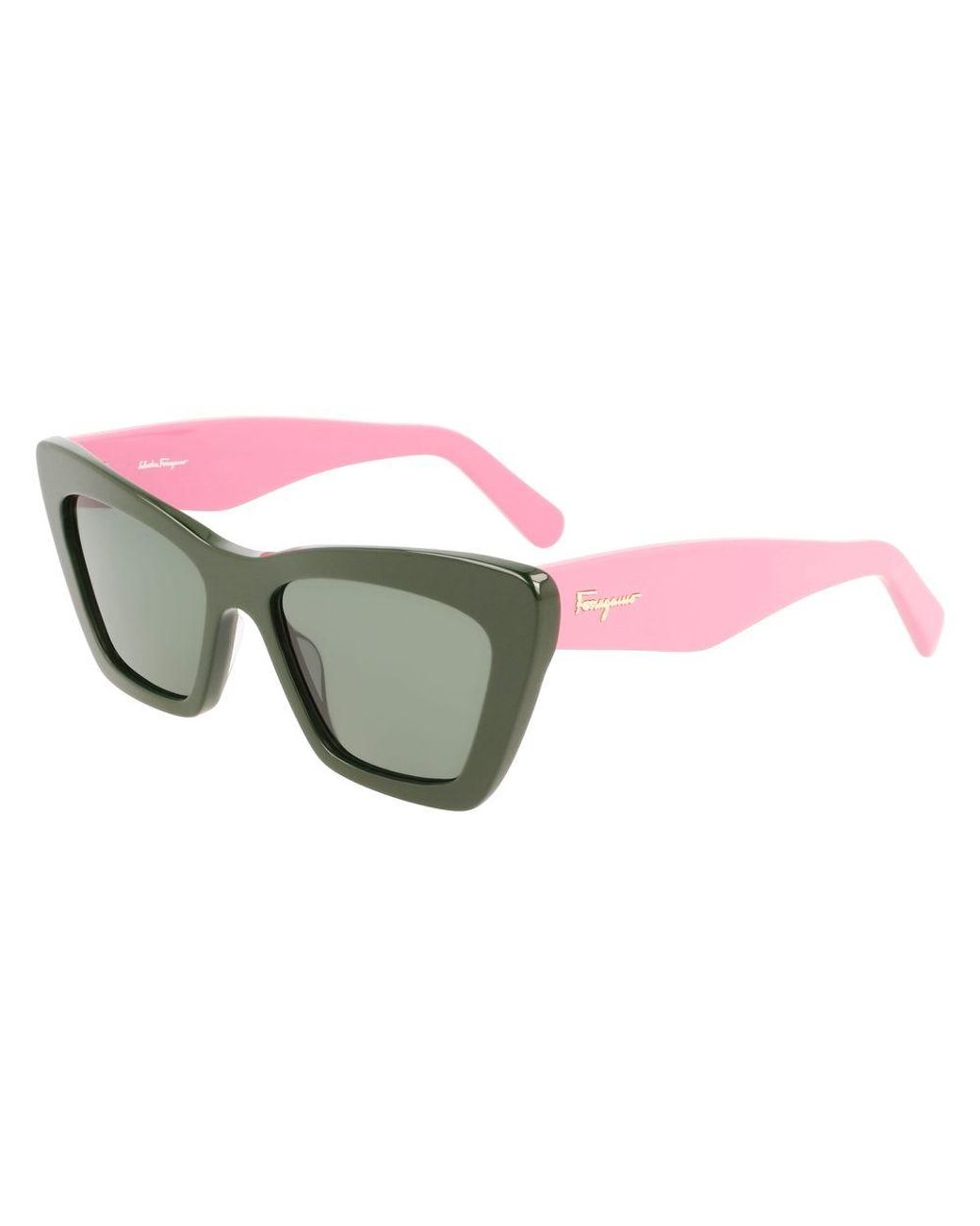 Ferragamo Gray Acetate Sunglasses