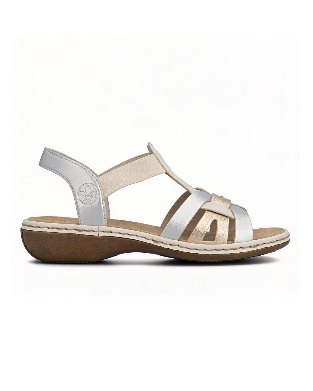 Rieker White 65918 Slingback Sandals Multi