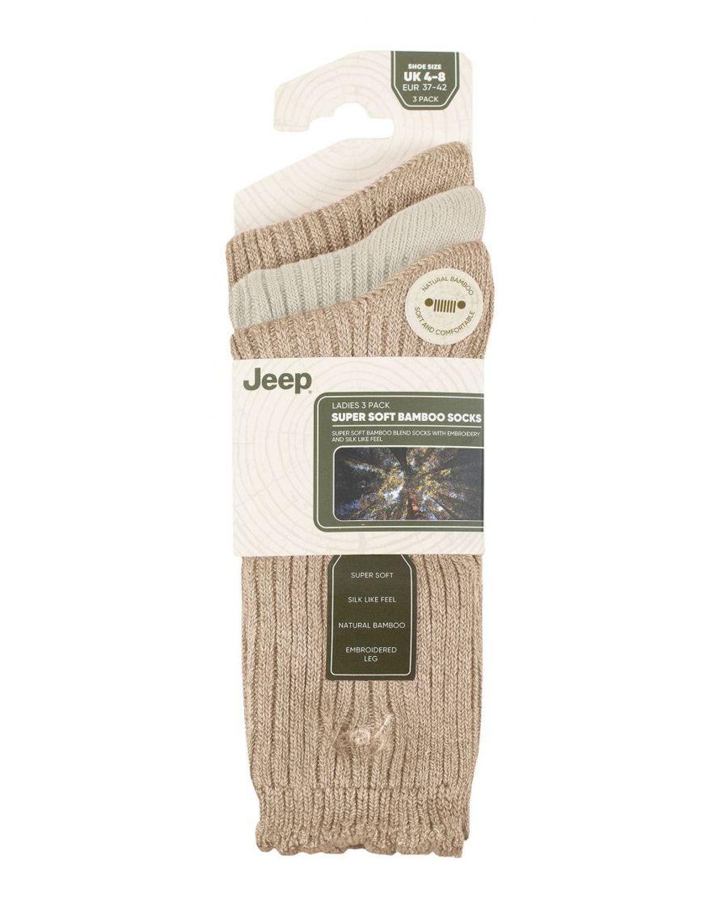 Jeep Natural Bamboo Boot Socks