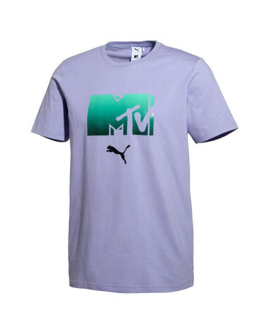 PUMA Blue X Mtv T-Shirt Graphic Ombre Logo Top 579813 23 for men