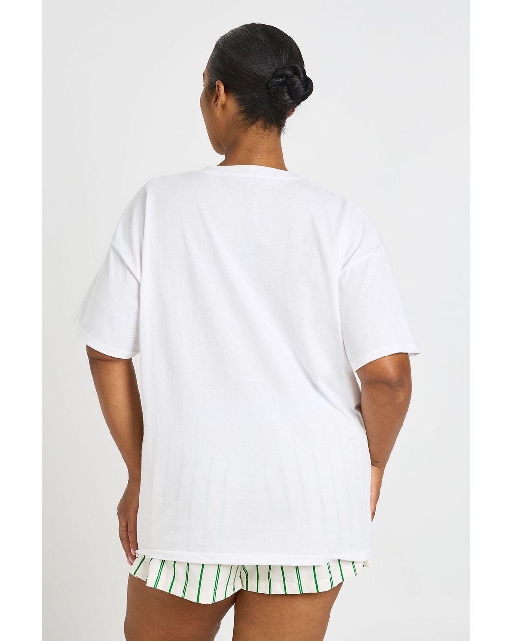 Boohoo Green Plus Breakfast Club Printed T Shirt