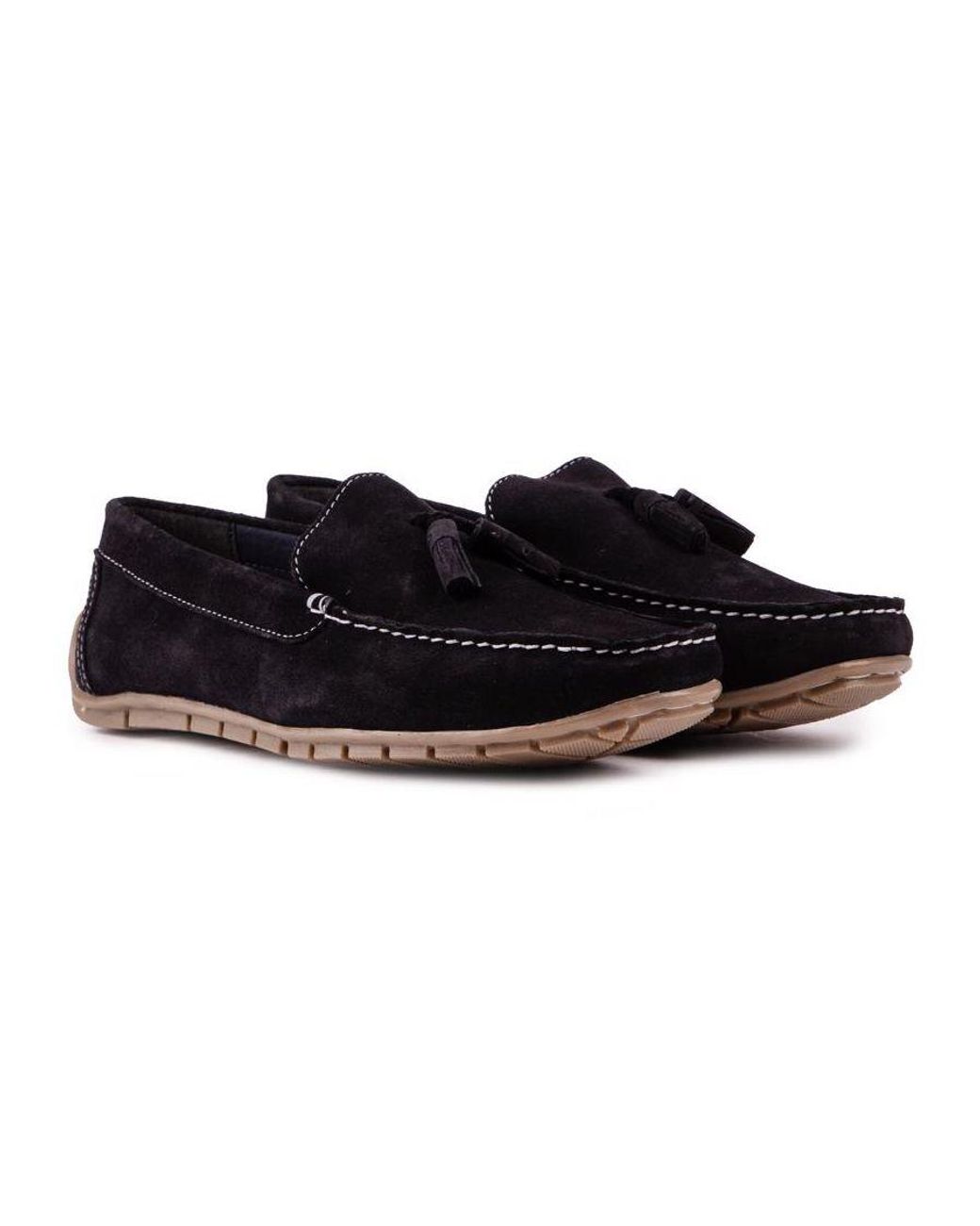 Silver Street London Black Monza Shoes for men