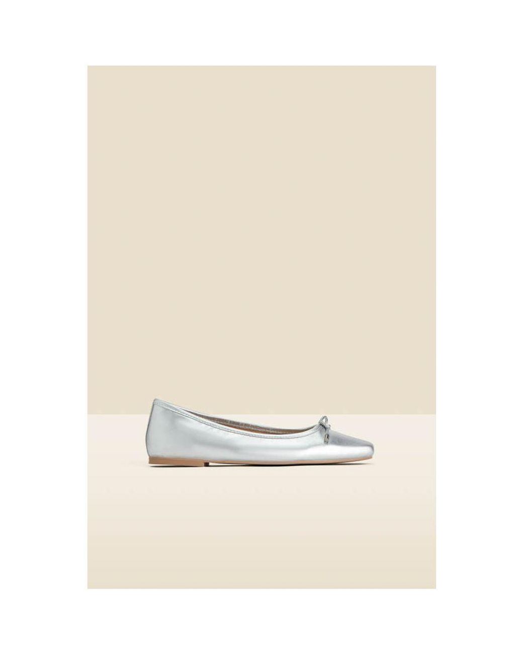 Sosandar White Square Toe Ballet Pumps