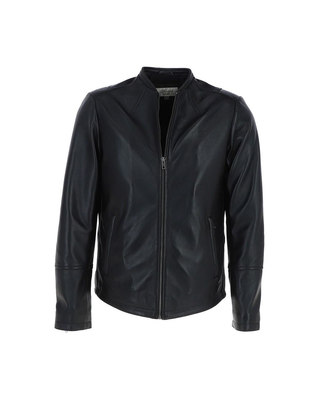 Ashwood Leather Blue 'Fons' Slim Fit Biker Jacket for men