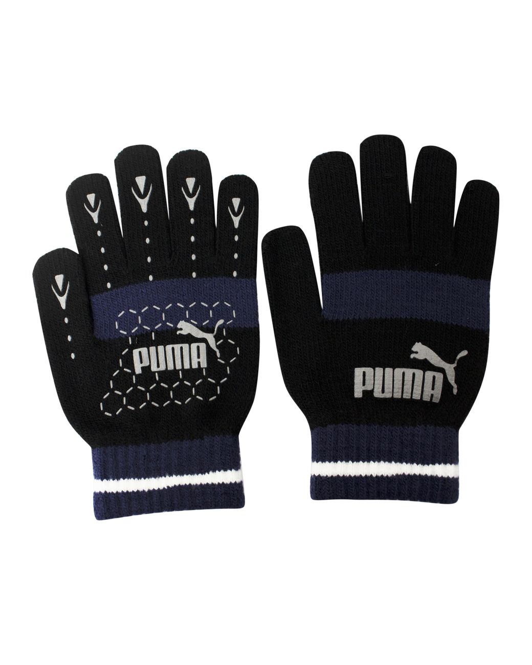 PUMA Black No 1 Logo Cat Magic Winter Gloves 7G 041504 01 Textile