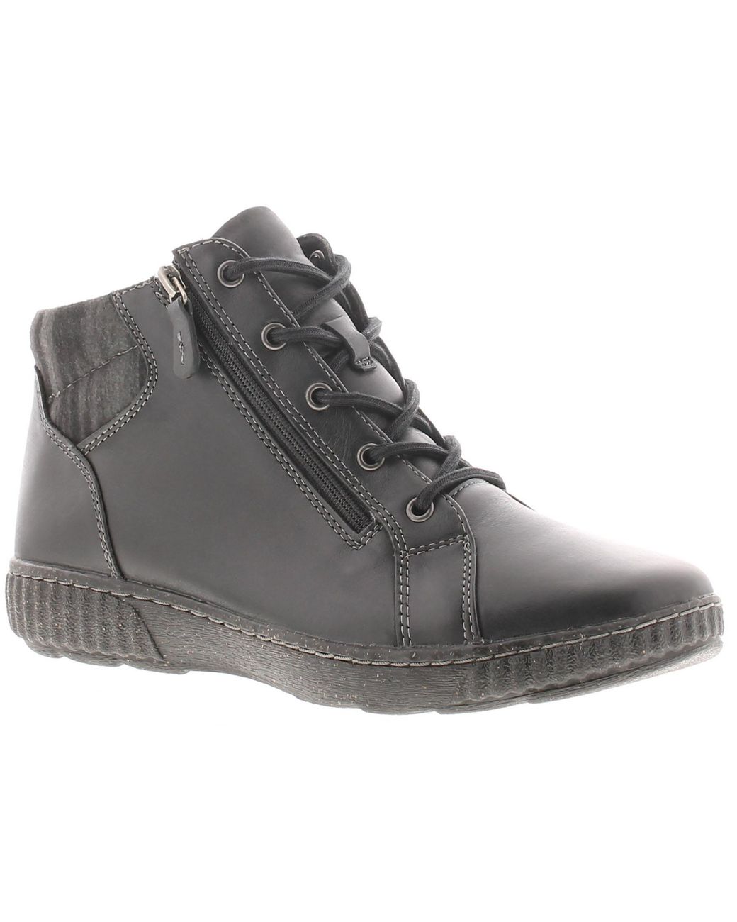 Clarks Black Ankle Boots Caroline Park Leather Zip