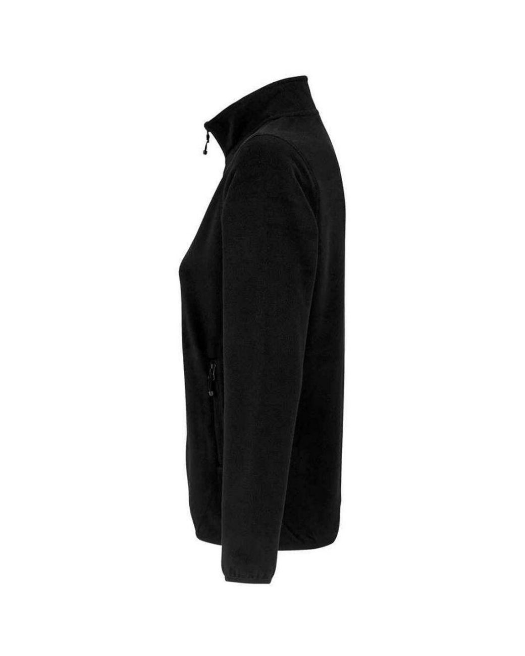 Sol's Black Ladies Factor Microfleece Recycled Fleece Jacket