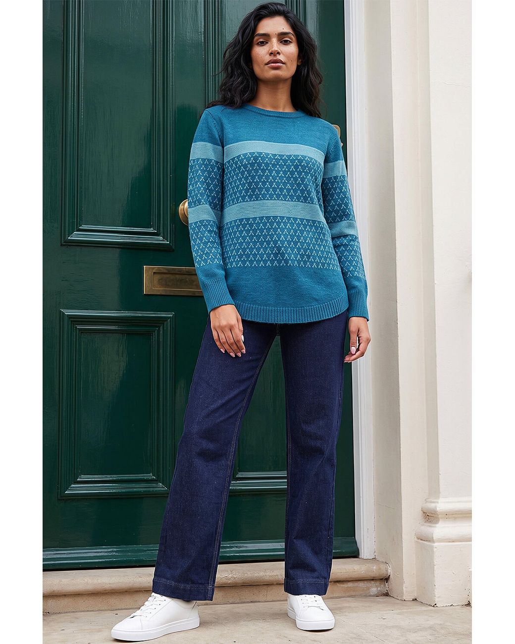 Roman Blue Striped Knitted Jumper