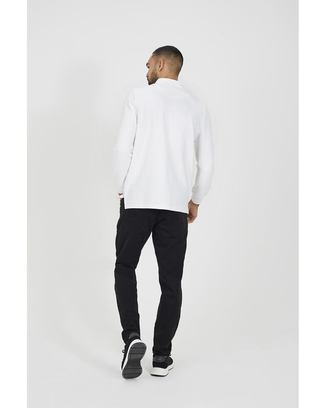 Brave Soul Black Cotton Twill Chino Trousers for men