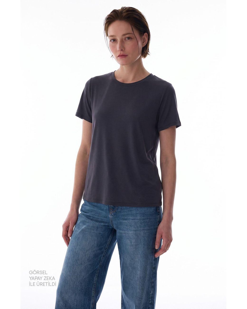 Penti Blue Modal T-Shirt Crew Neck