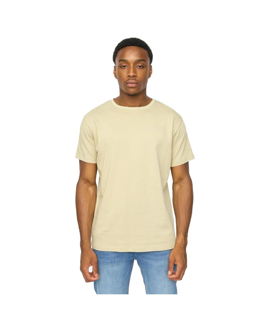 Duck and Cover Natural Trimlines Heavyweight T-Shirt (Light Sage) for men