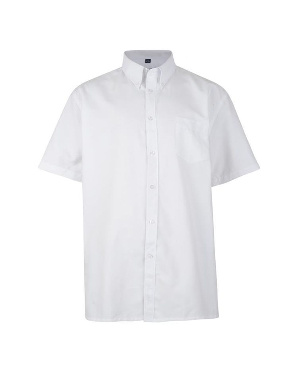 KAM Jeanswear White Kam Short Sleeve Shirt Plus Size for men