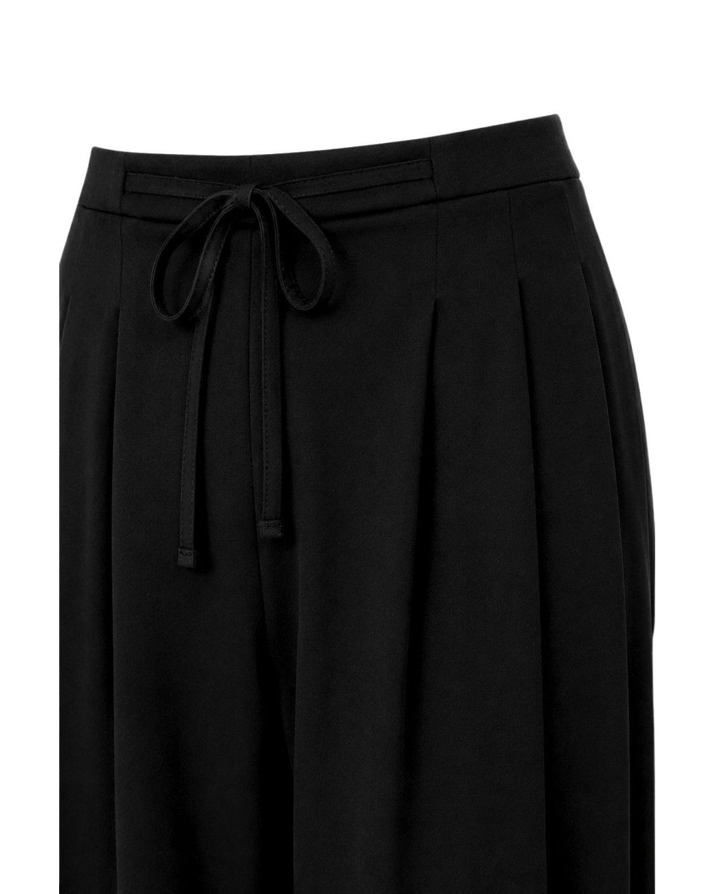 MixRay Black High-Waist Wide-Leg Jersey Trousers