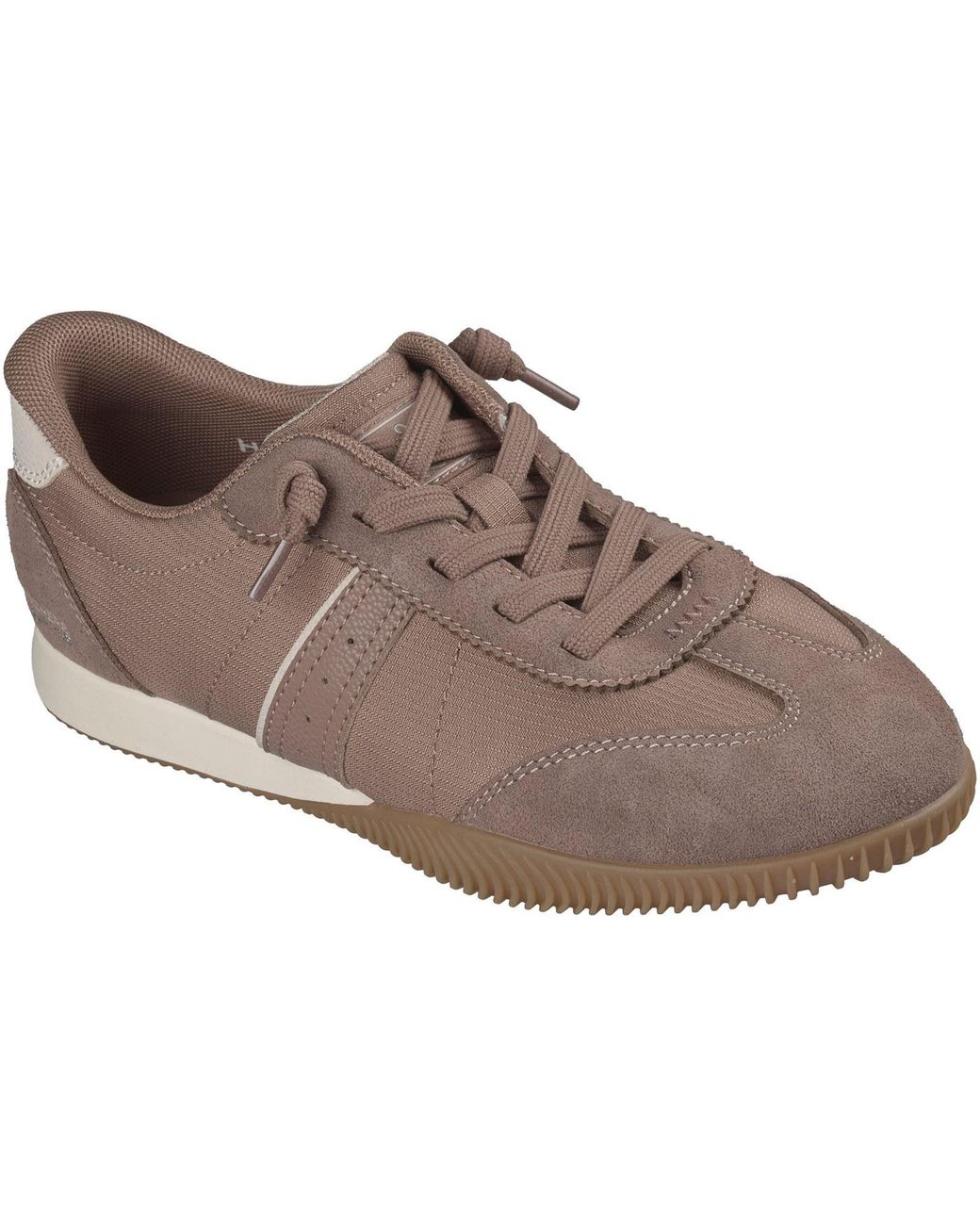 Skechers Brown Bobs Starlight Quick Split Leather Mocha Trainers