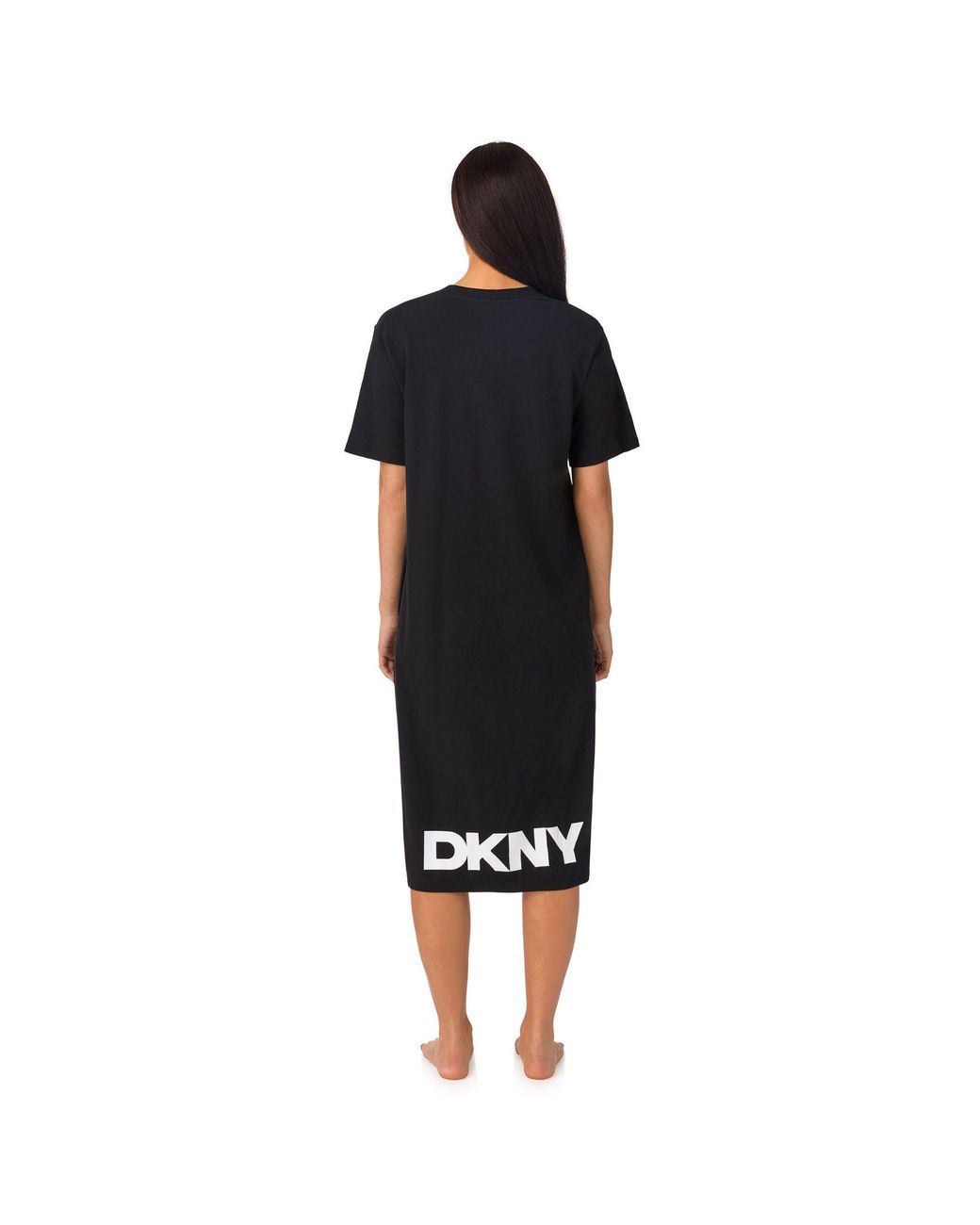 DKNY Black Must Have Basic Midi Sleepshirt