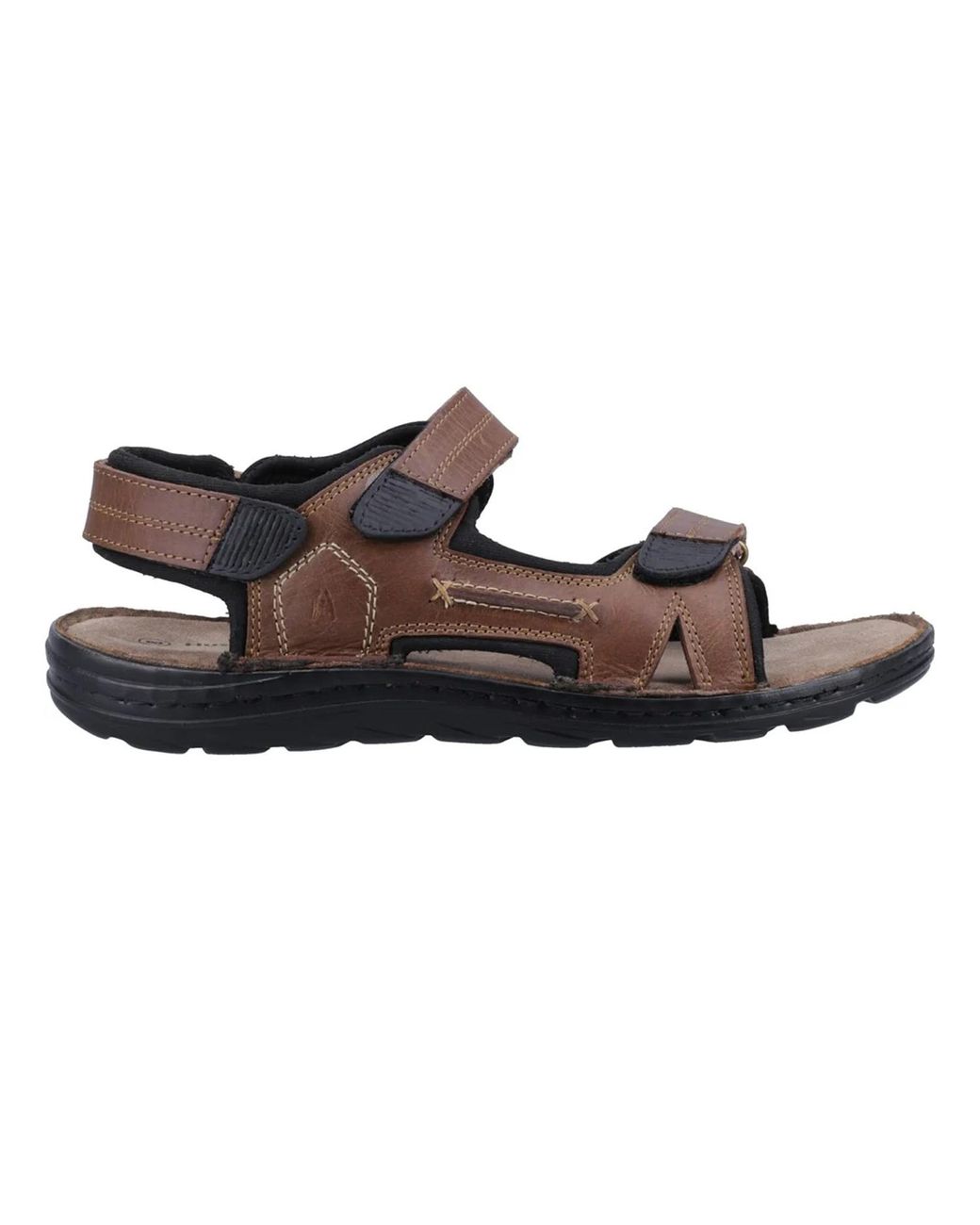 Hush Puppies Brown Alistair Leather Sandals for men
