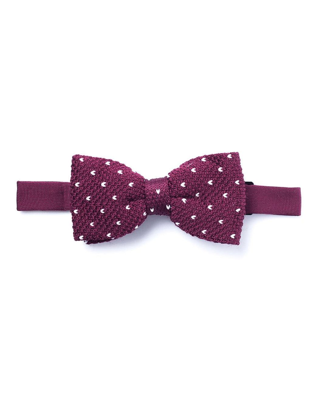 SVNX Purple Burgundy Crochet Bow Tie for men