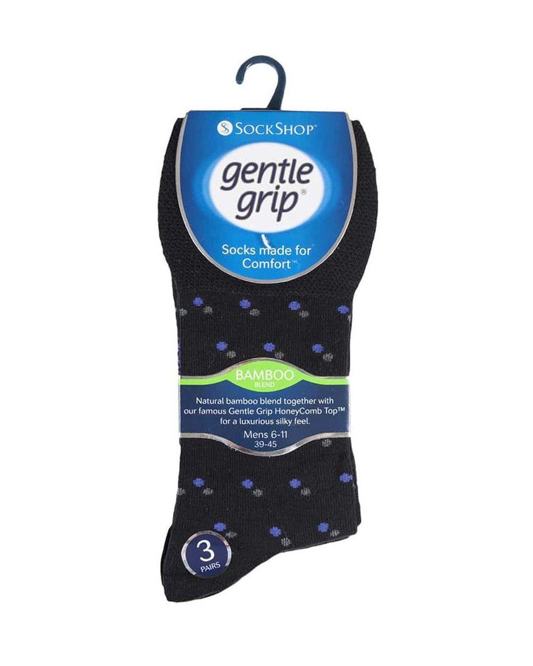 Gentle Grip Blue Sock Shop for men