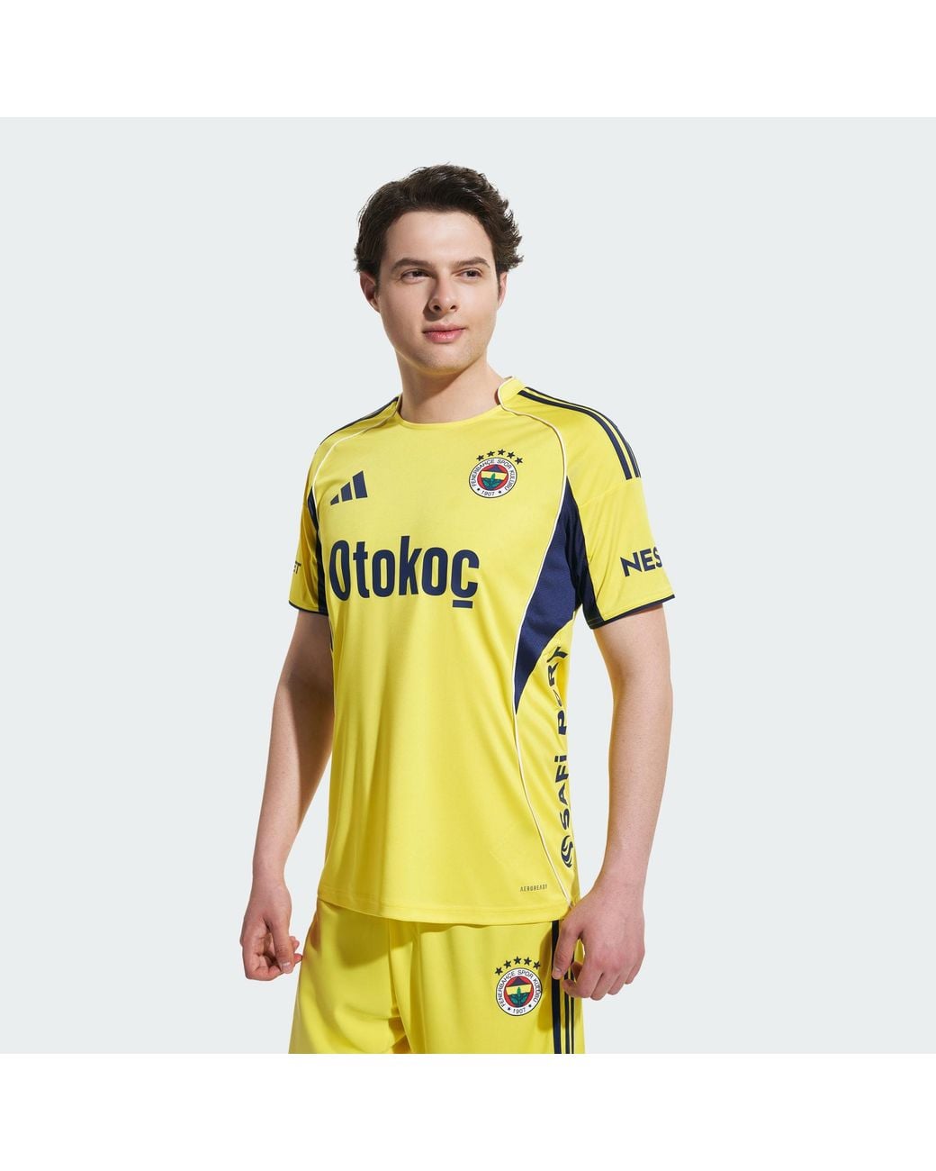 Adidas Originals Yellow Fenerbahce 2025/2026 Away Jersey for men