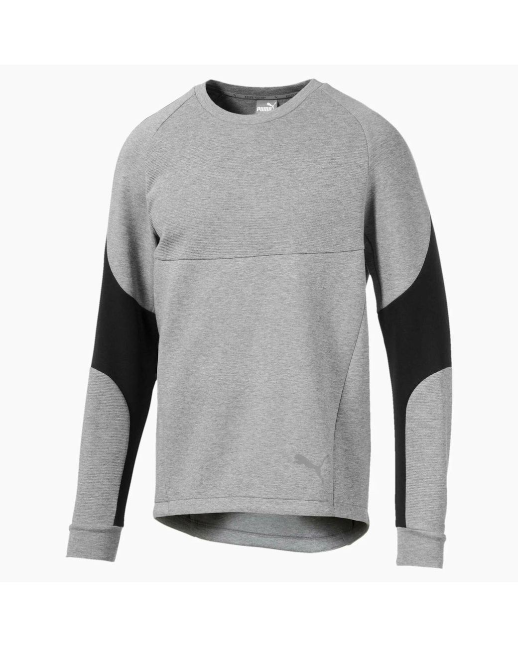 PUMA Gray Evostripe Crew Sweatshirt Jumper 580091 03 Textile for men